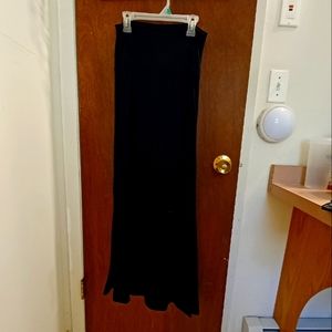 Long strapless black dress